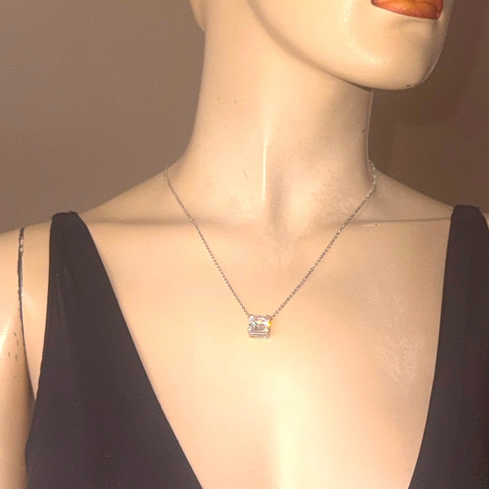 Judith Ripka 925 Necklace with Square Pendant - Picture 17 of 17